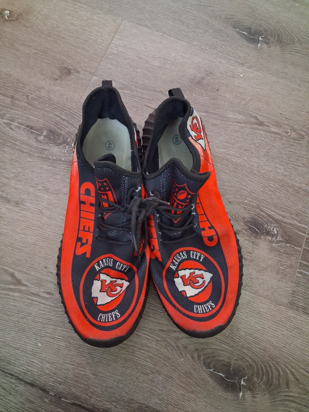 Mens Red and Black Athletic Shoes
